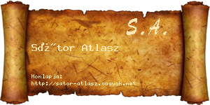 Sátor Atlasz névjegykártya